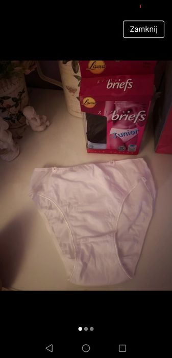 Majtki damskie bawełniane figi bezszwowe koronkowe stringi S L