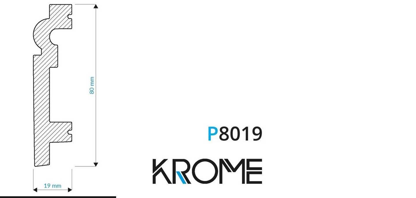 Krome P8019 Biała listwa przypodłogowa