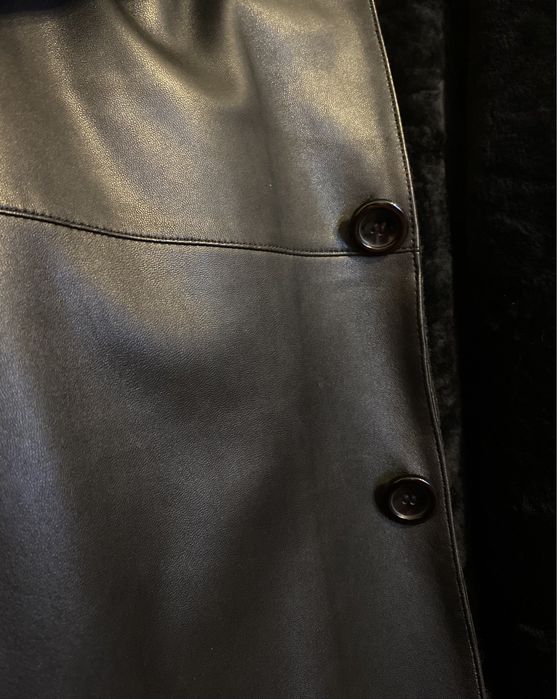 Шкіряне пальто, шкіряна чоловіча зимова куртка, дубленка