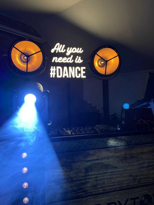 Neon LED dla DJa wesele – napis All you need is #DANCE