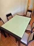 Mesa de jantar extensível 0,90cmx200cm + 5 cadeiras