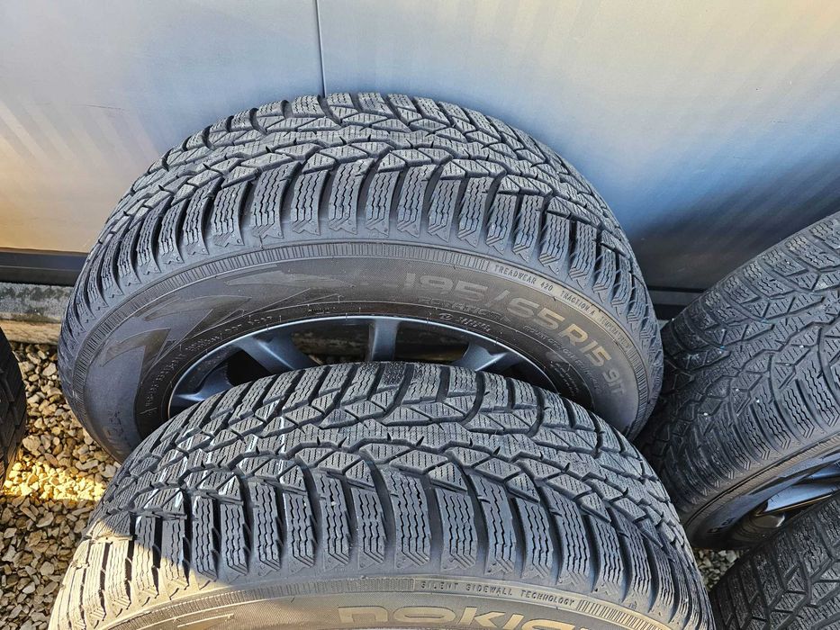 Alufelgi 15 Vw Kola zimowe  5x112 Volkswagen opony zimowe 195/65/15