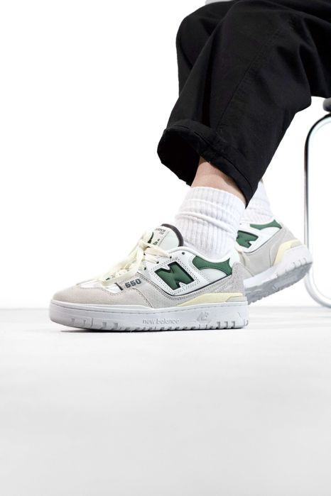 Кросівки New Balance 550 Grey/Green premium