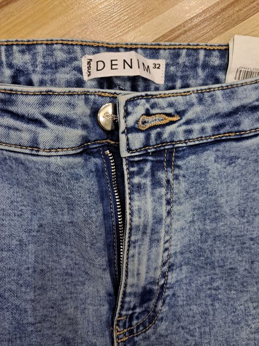 Jeansy sinsay skinny wysoki stan 32 rozcięcia na nogawkach