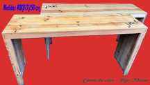 Consolas, mesas de encostar rusticas 81X40X150 cm