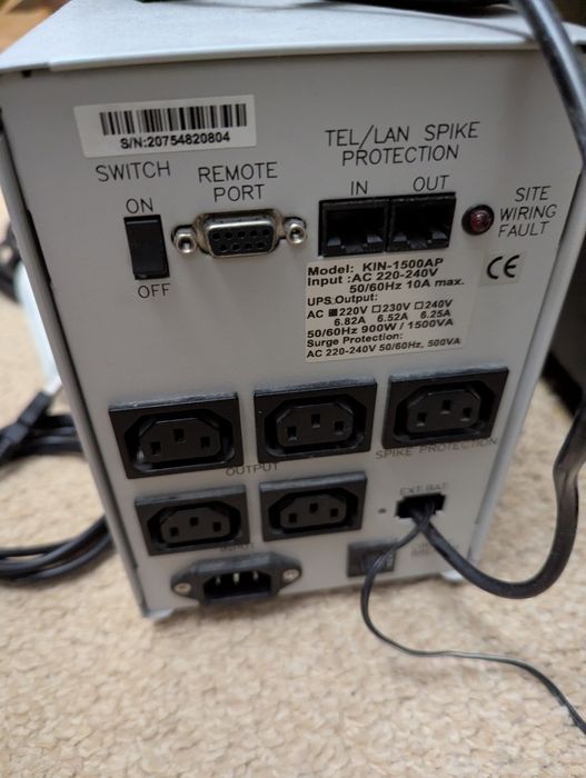 ДБЖ/UPS Powercom KIN-1500AP LiFePo4