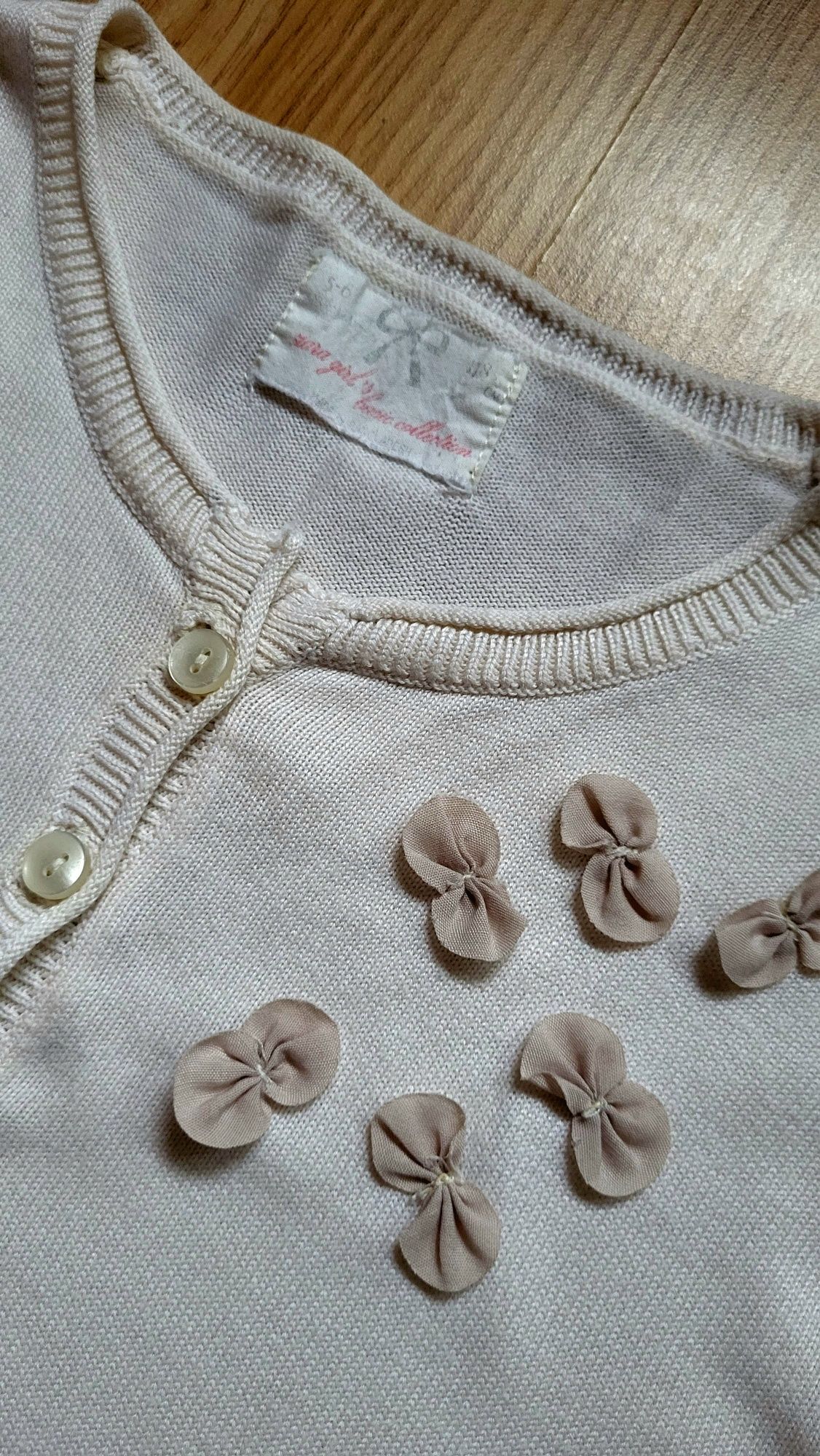 ZARA piękne eleganckie kremowe bolerko na sukienkę