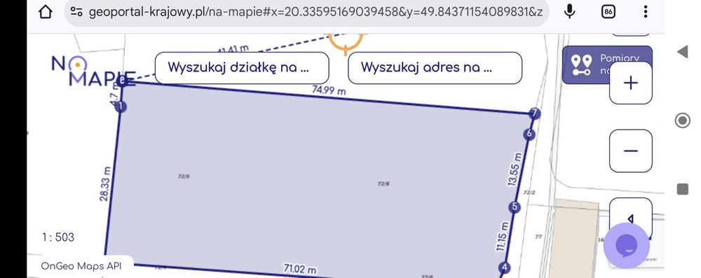 Sprzedam działkę budowlano-usługową 24 ar.
