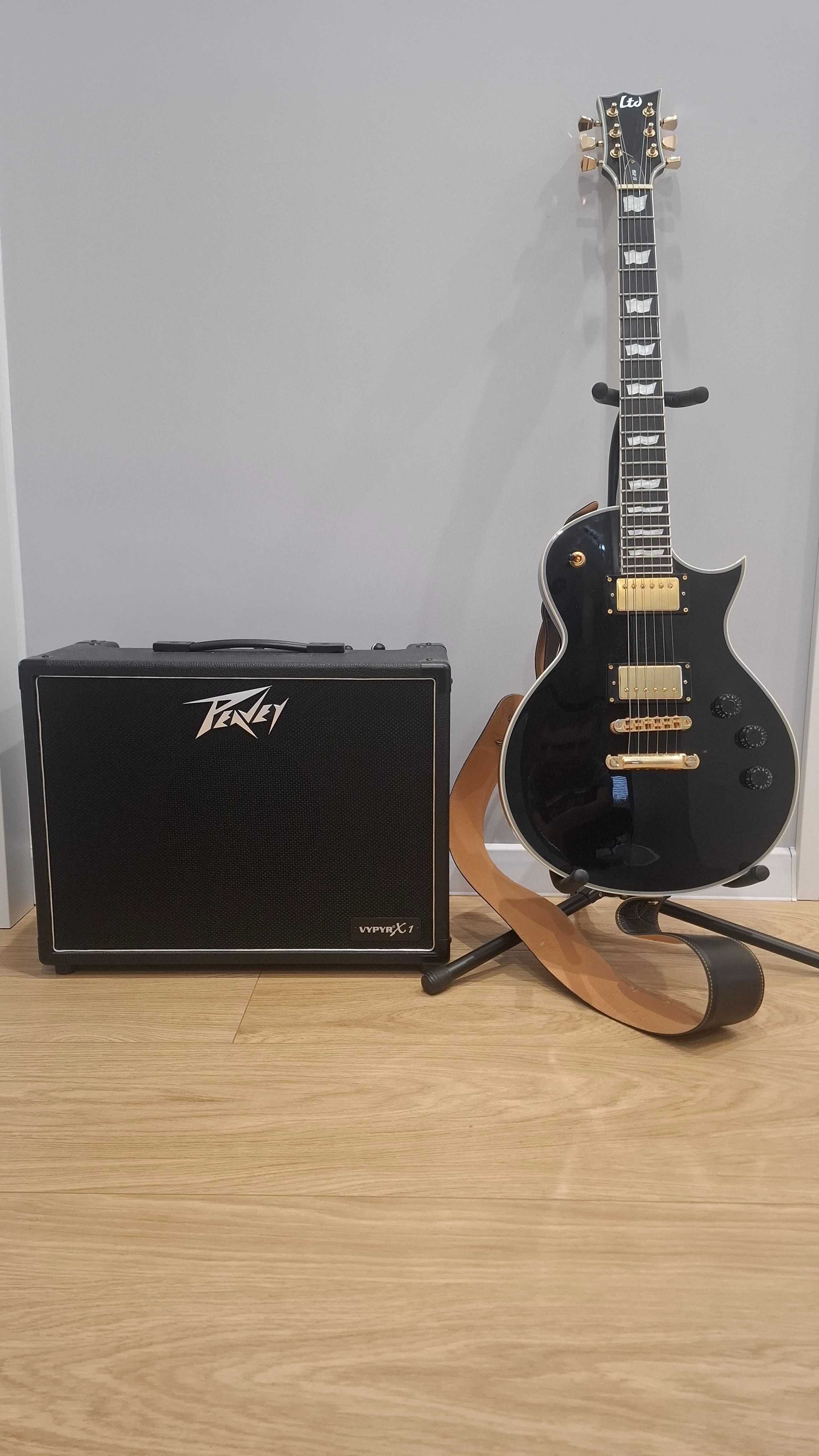 Gitara elektryczna LTD  ec 256 blk plus piec peavey