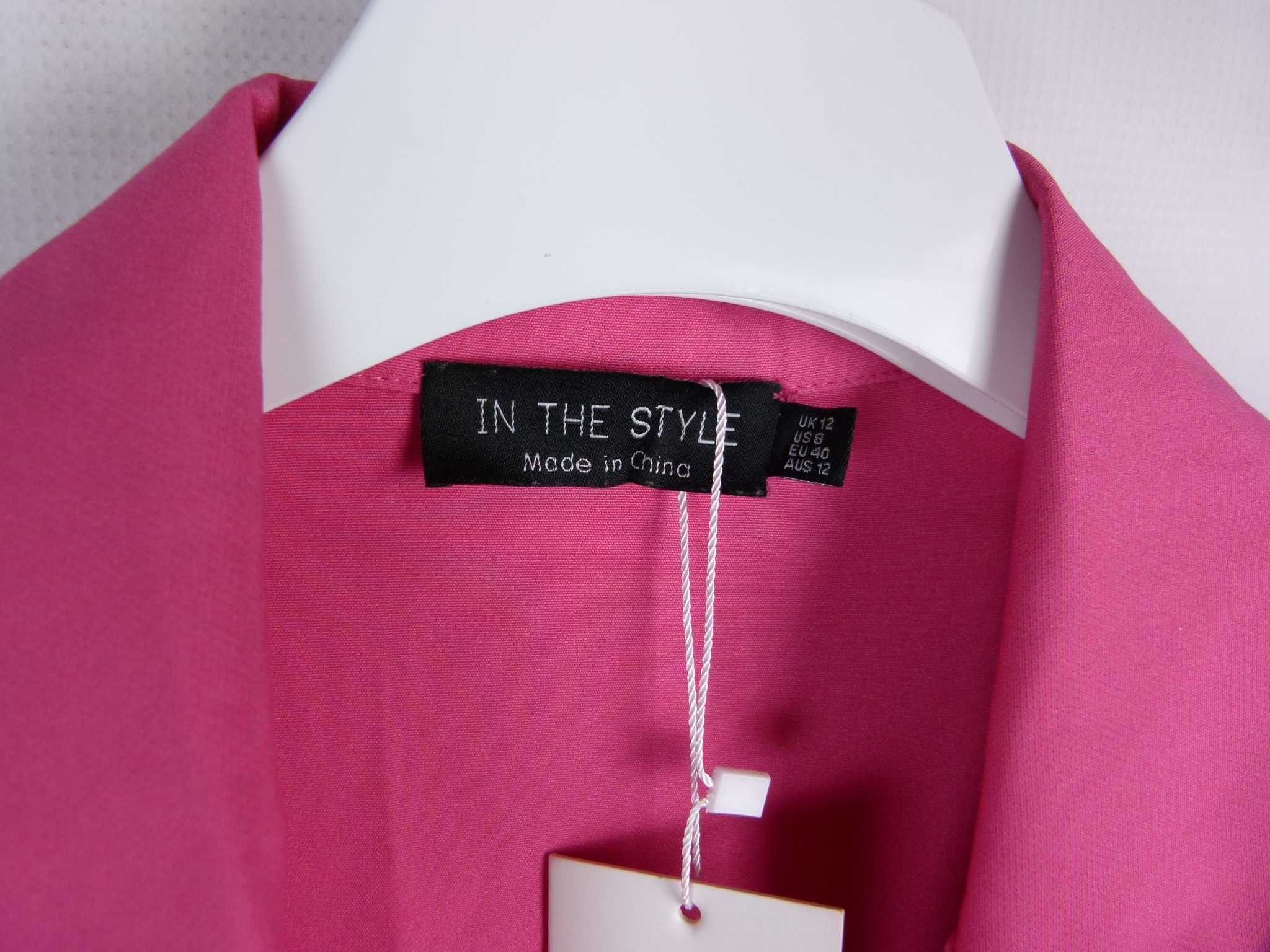 In The Style cienki żakiet pink z metką 12 / 40