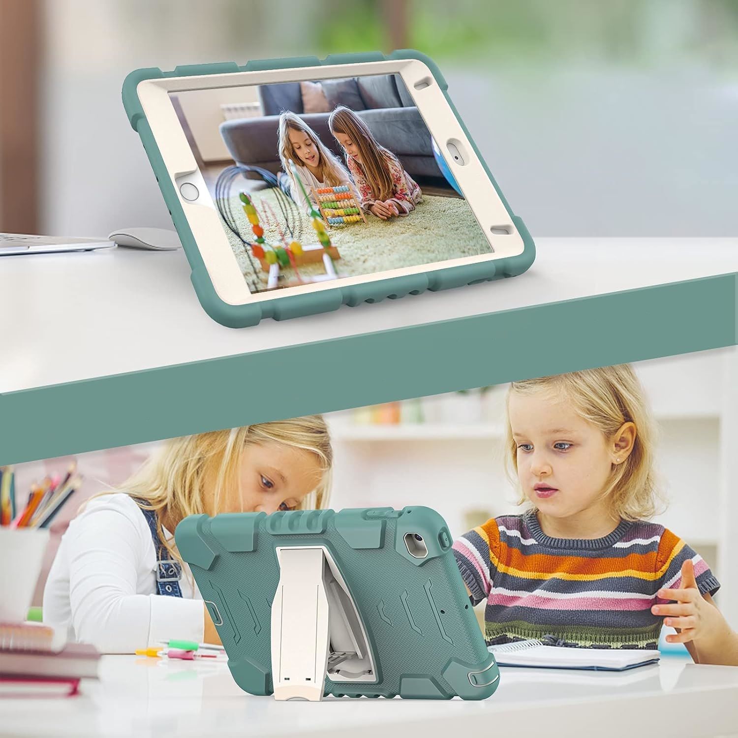 Etui do iPad 9.7” 2018/2017 Pancerne z Podstawką Zielone