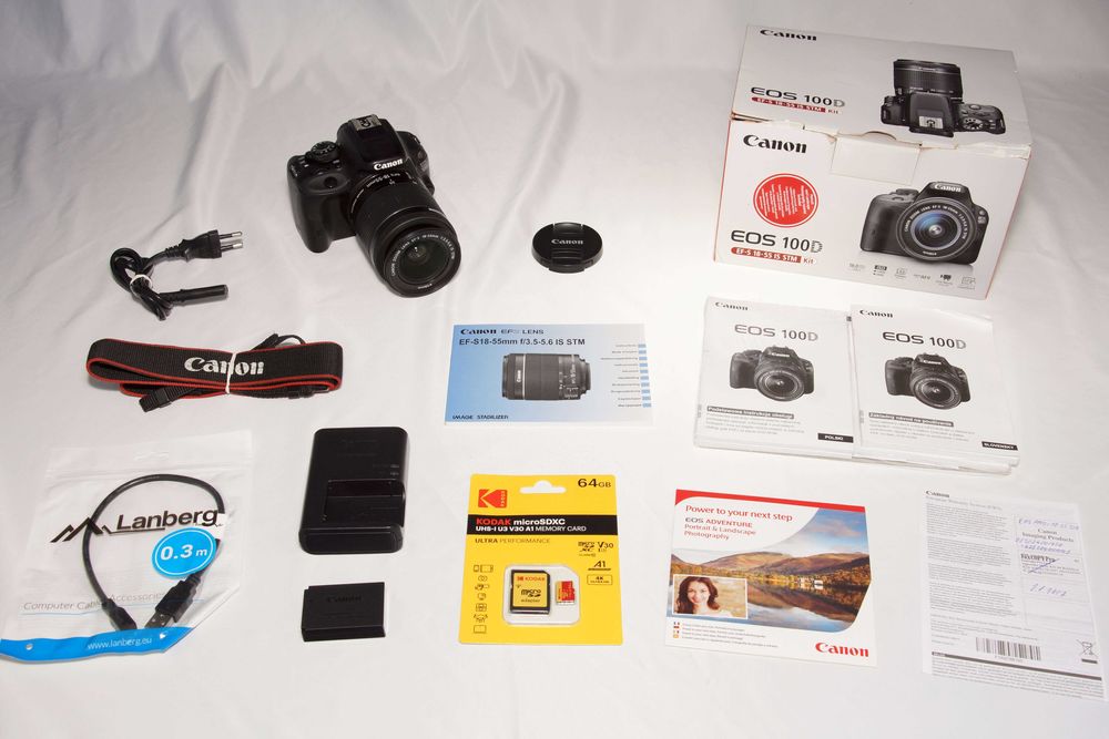 Aparat CANON EOS 100D 18Mpx 18-55mm IS STM 19.141 zdjęć # Gwarancja FV