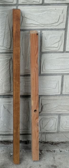 Poręcz dębowa omega (6,4x4,3cm) - w dwóch kawałkach 102 cm i 87 cm