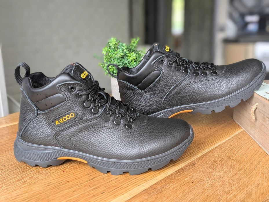 Чоловічі змові кросівки черевики натуральна шкіра прошиті міцні теплі