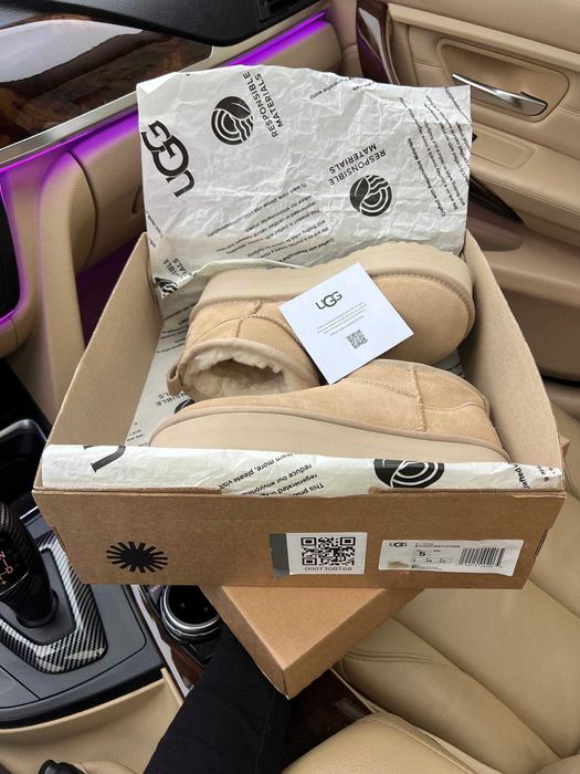 Уггі UGG Ultra Mini Beige Platform Угг 5 см (36-40)