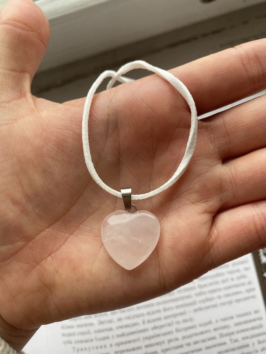 Кулон серце з натурального каменю