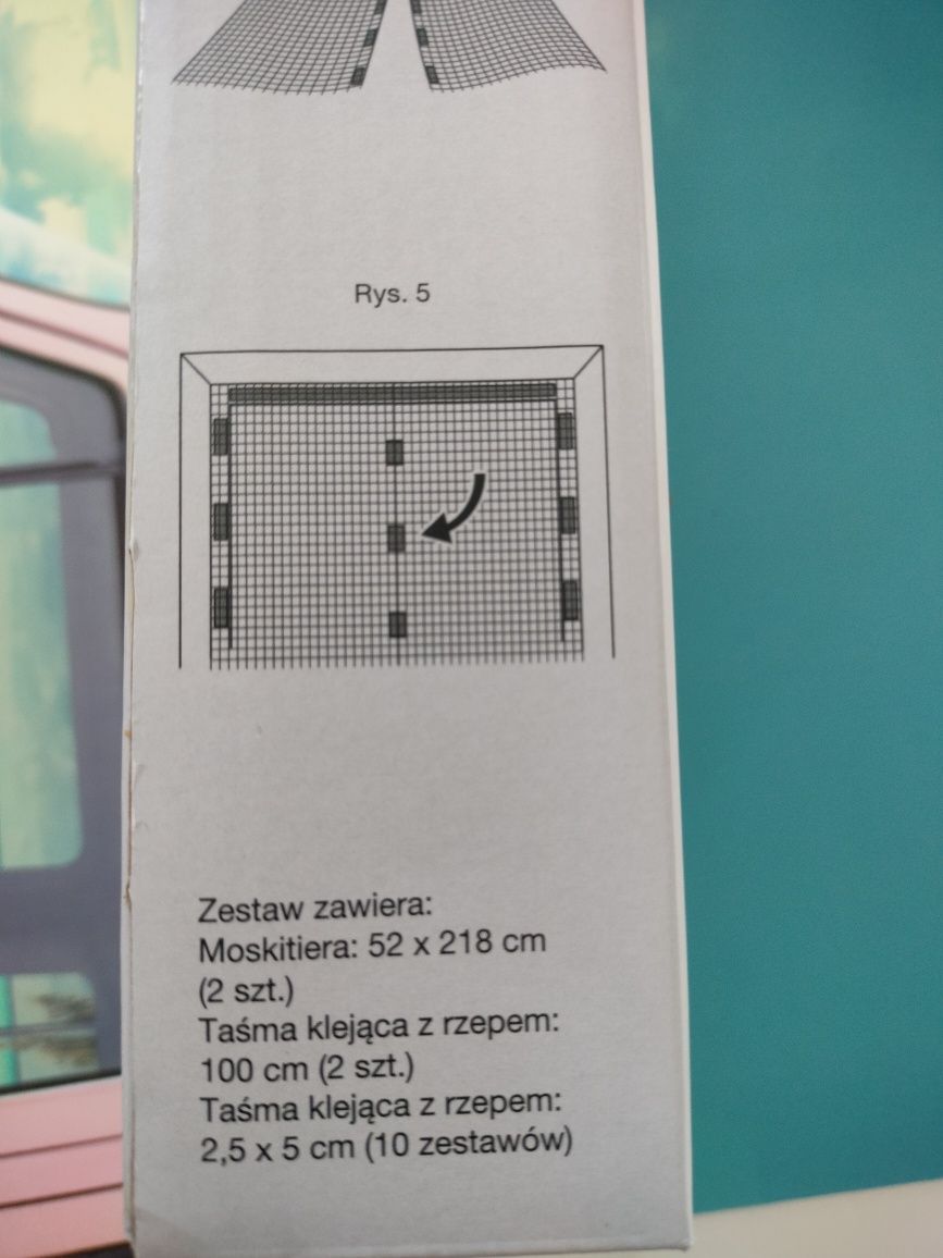 Moskitiera 100x210 samozatrzaskowa biała na magnes max 100x210