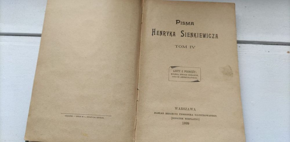Pisma Henryka Sienkiewicza od 1899 roku. OKAZJA!!! 46 pozycji.