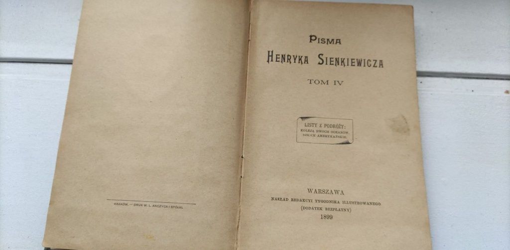 Pisma Henryka Sienkiewicza od 1899 roku. OKAZJA!!!   46 pozycji.