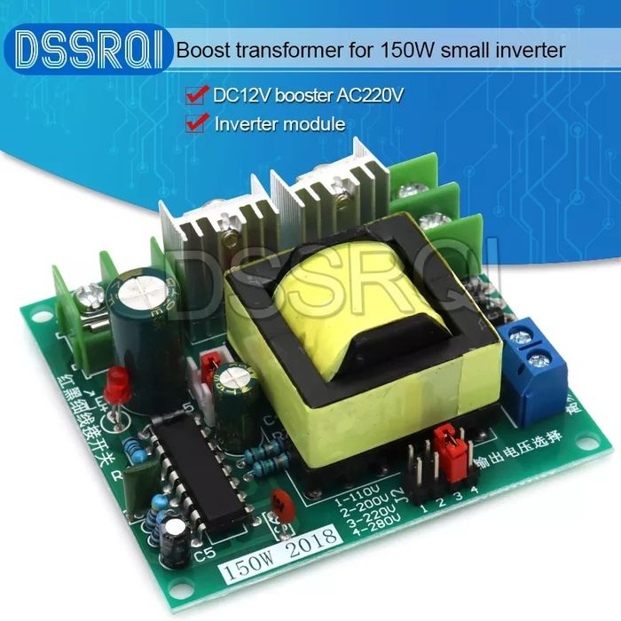 Інвертор,перетворювач, 12-220v ,150w