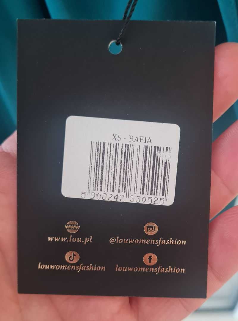Sukienka Lou Rafia zielona XS - NOWA