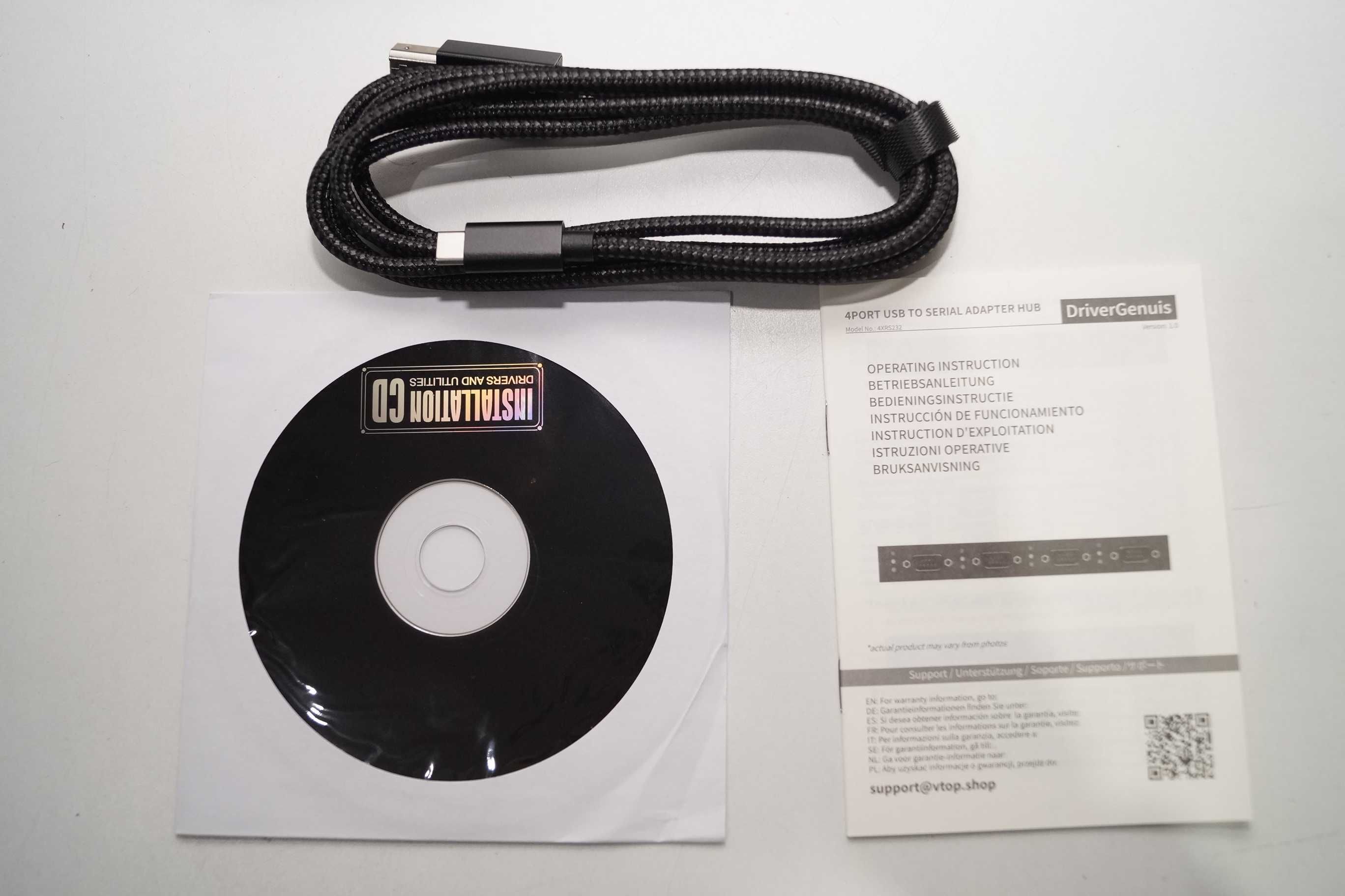 427 DriverGenius 4-portowy konwerter USB C na szeregowy RS232 DB9