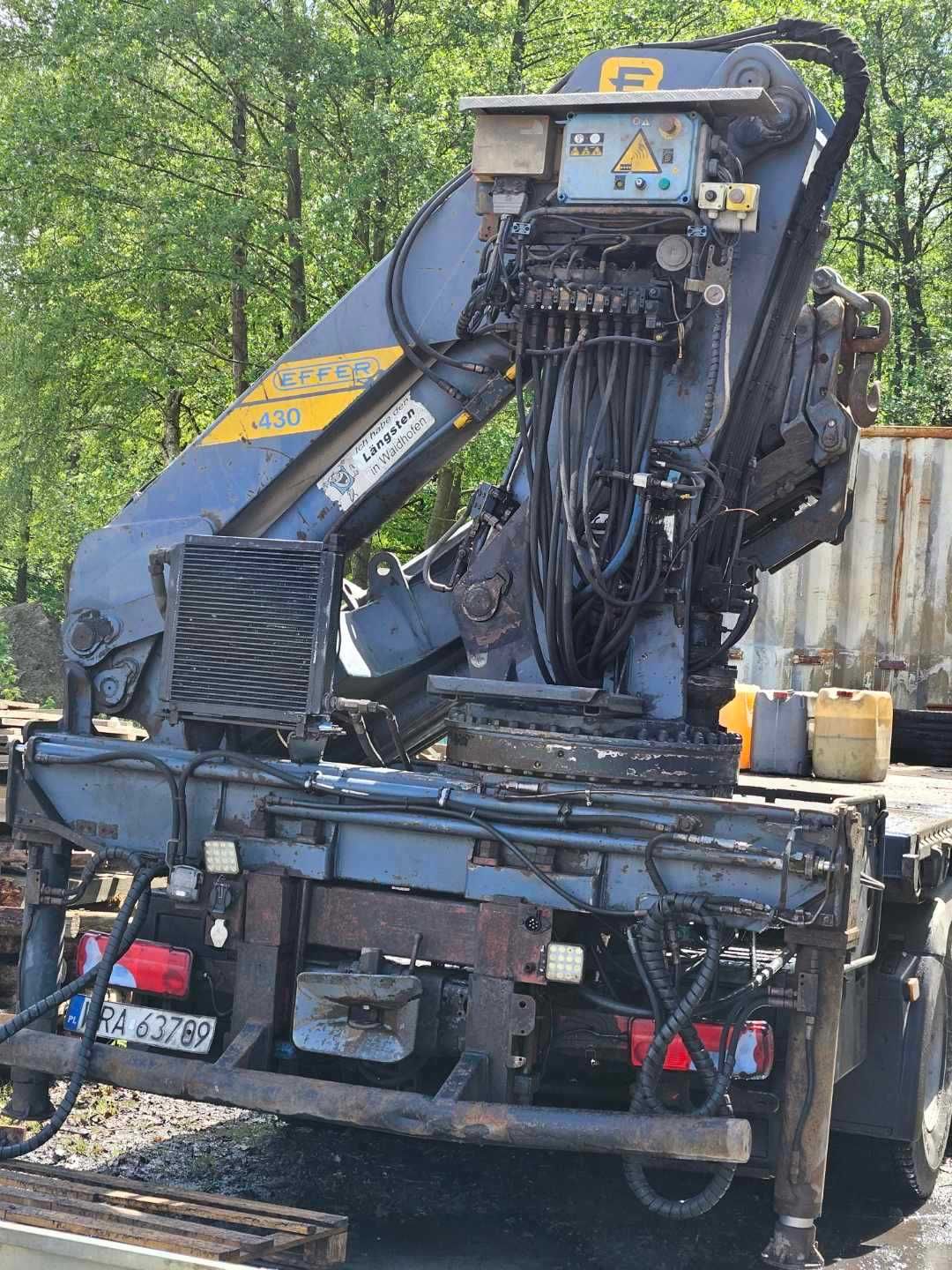 HDS, żuraw EFFER 430 + JIB DŁ. 27m udźwig max 12 ton