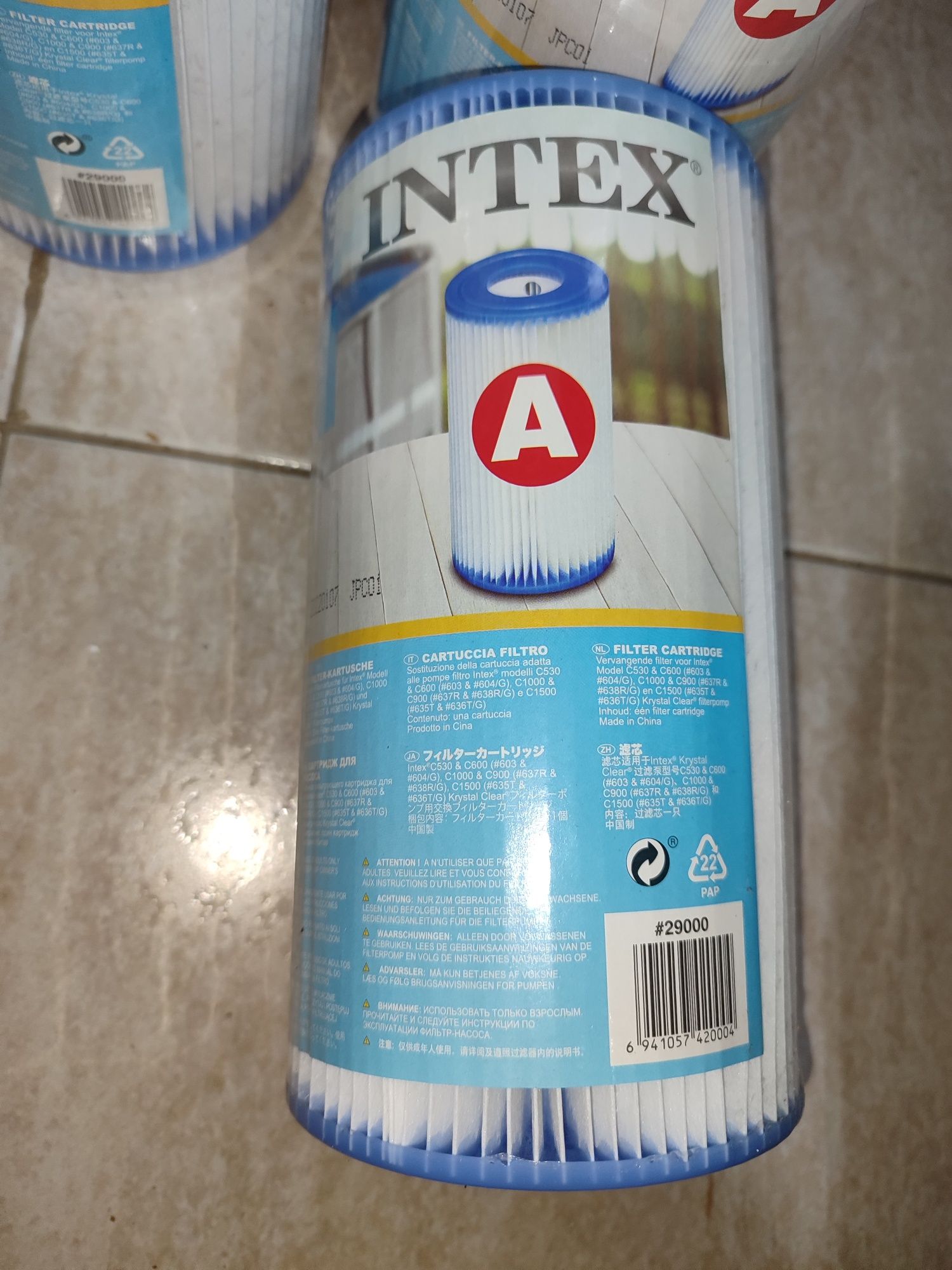 Cartucho do filtro tipo A para bomba Intex Crystal Clear