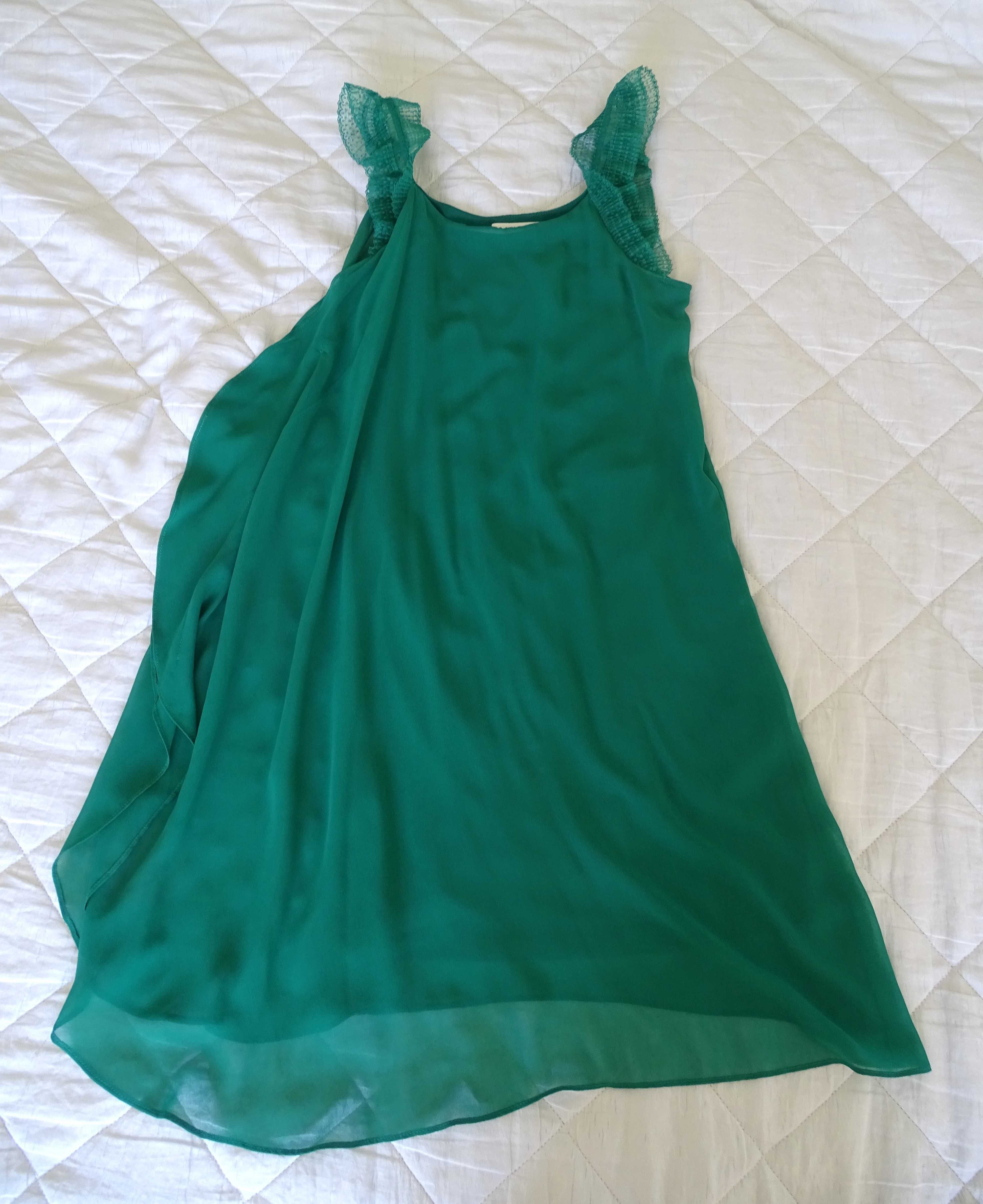 Vestido verde petróleo Naf Naf (novo)