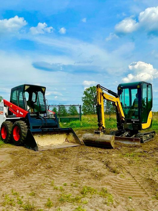 Usługi Minikoparka Miniładowarka Bobcat Koparka Drenaż Odwodnienie