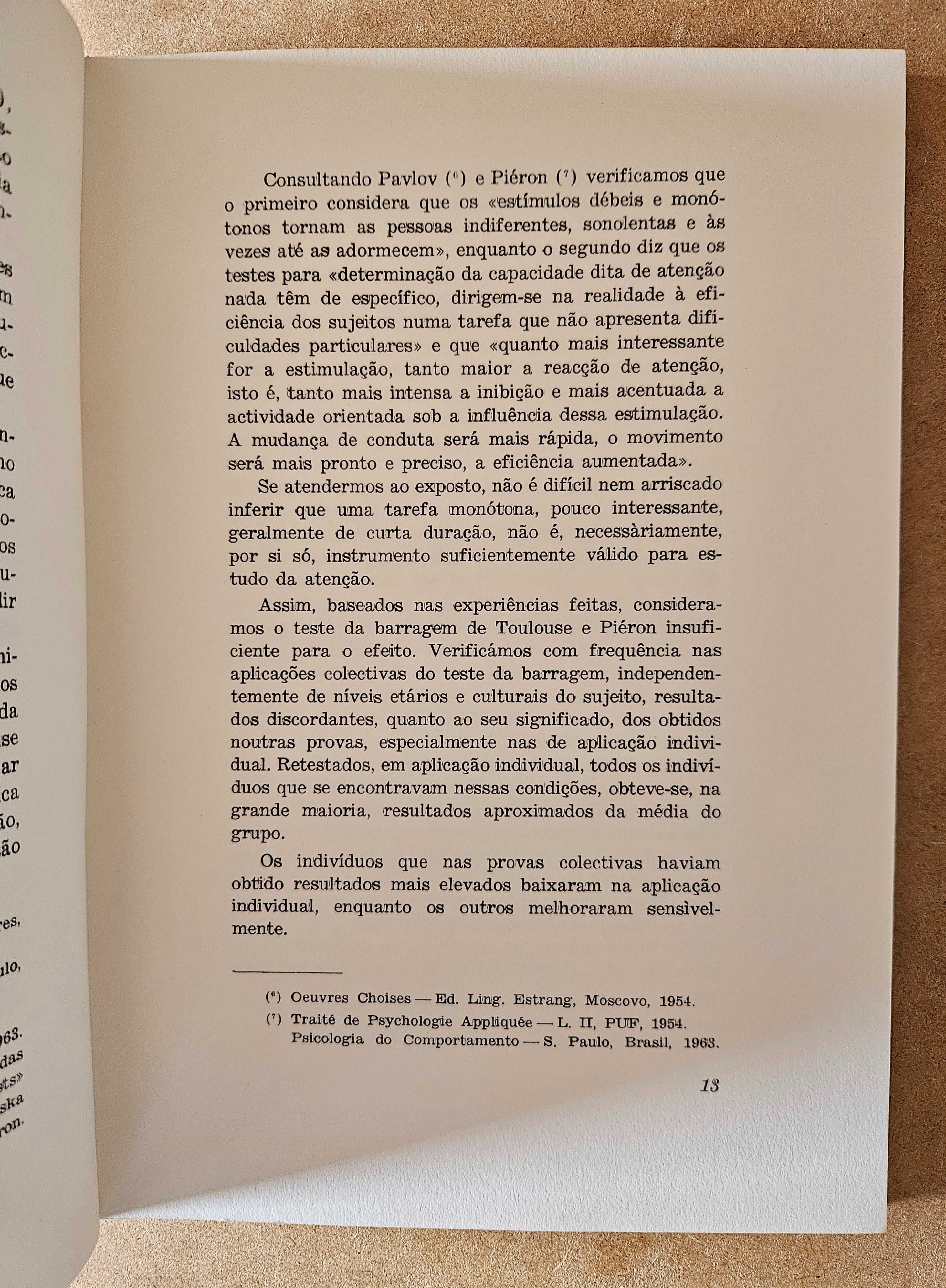 Livro O Teste Da Barragem De Toulouse E Piéron - Rodrigues Do Amaral