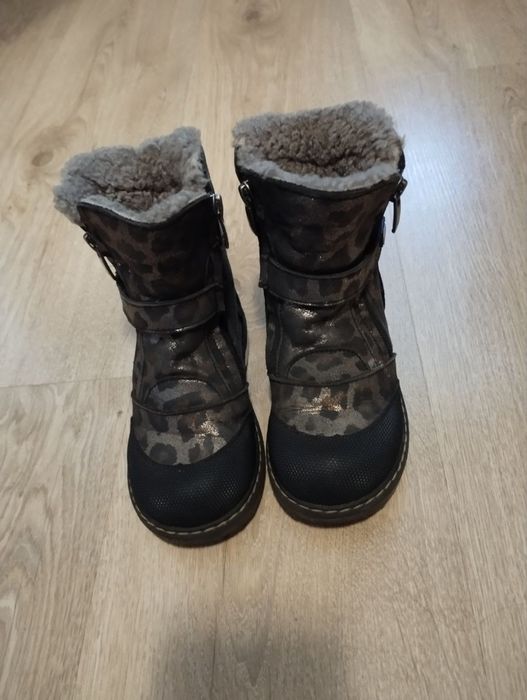 Зимние ортопедические ботинки, размер 25, леопардовые