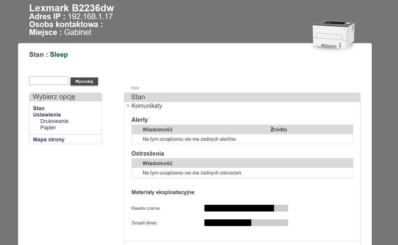 Drukarka laserowa Lexmark 2236dw - jak nowa - z tonerem