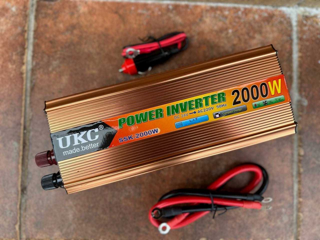 Преобразователь инвертор 24-220v 2000ватт. Перетворювач струму