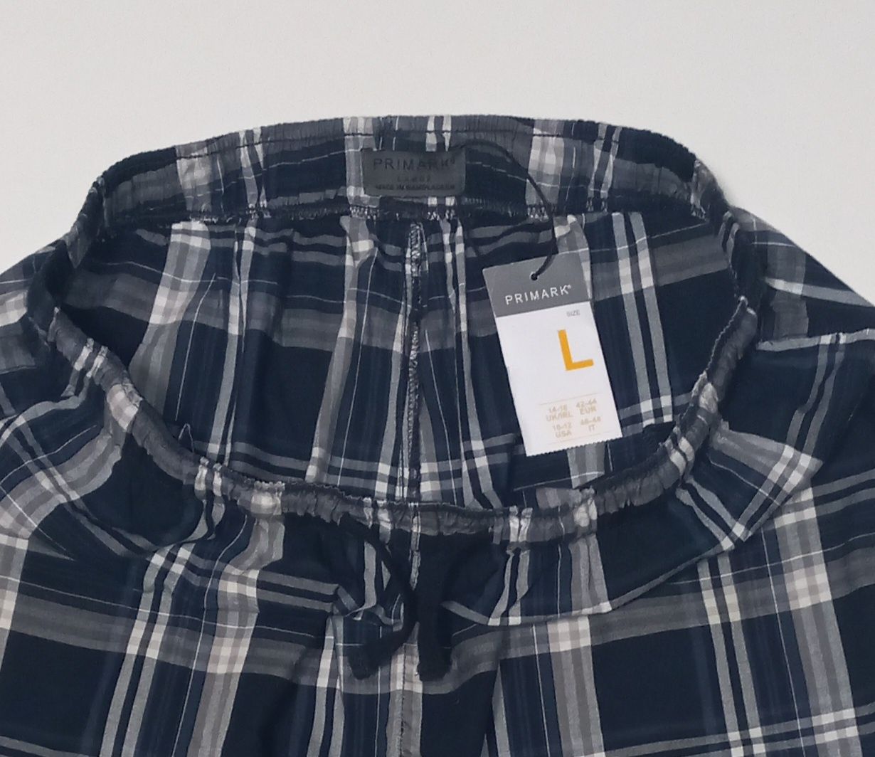 Primark Мужские L новые хлопковые пижамные штаны в клеточку Primark L