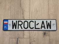 Tablica aluminiowa tłoczona "WROCŁAW" + przyssawki do szyby