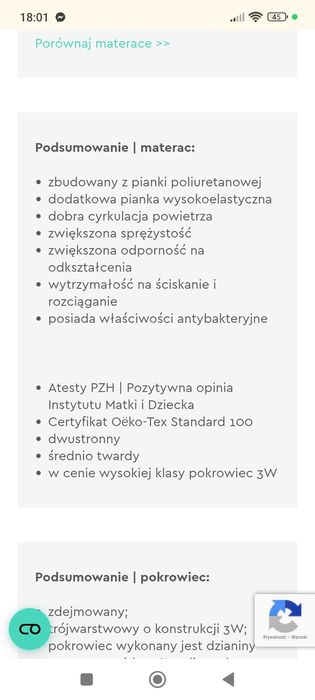 Materac woodies 140*70