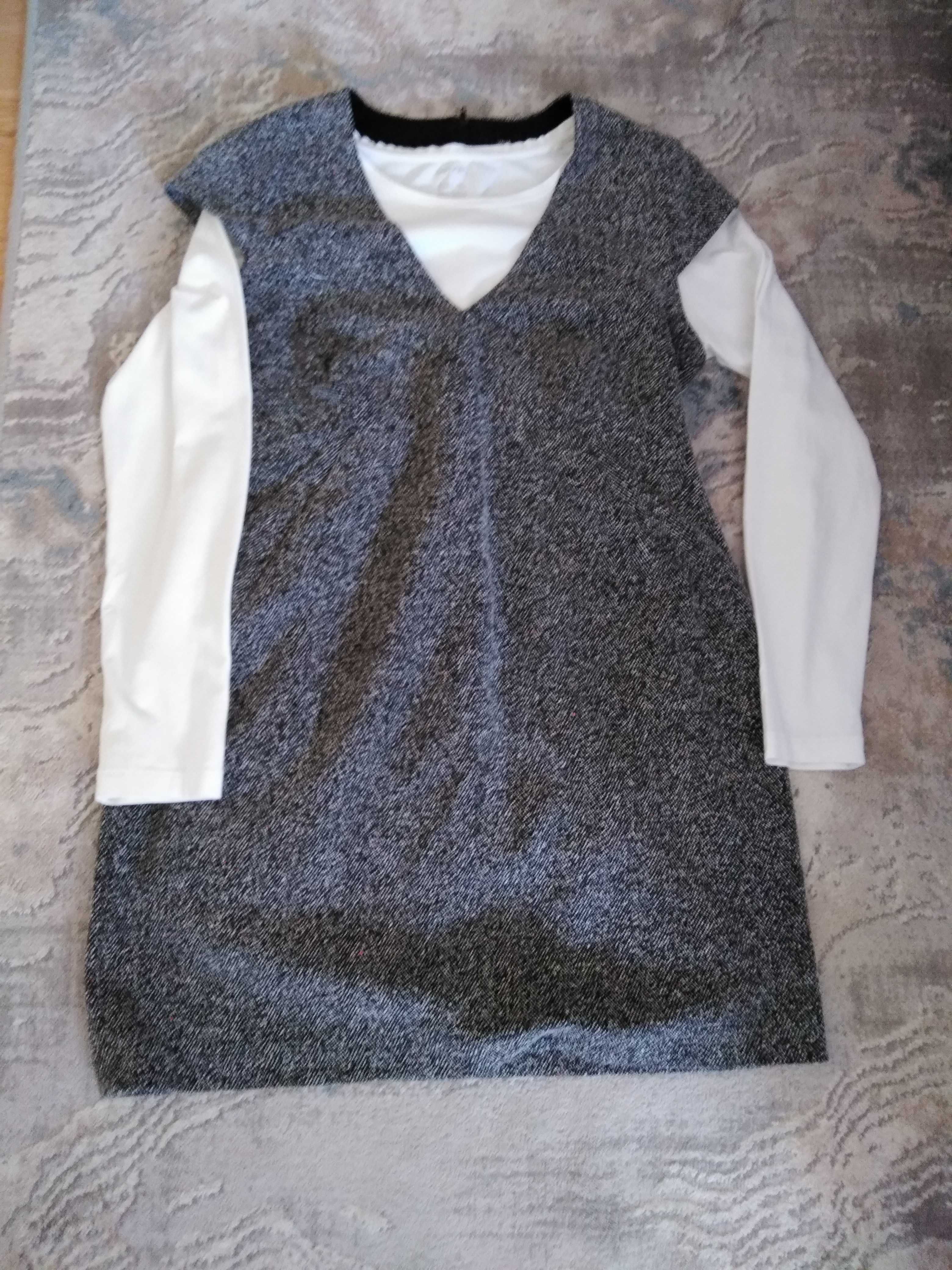 Sukienka ciążowa h&m i bluzka z długim rękawem komplet M 38