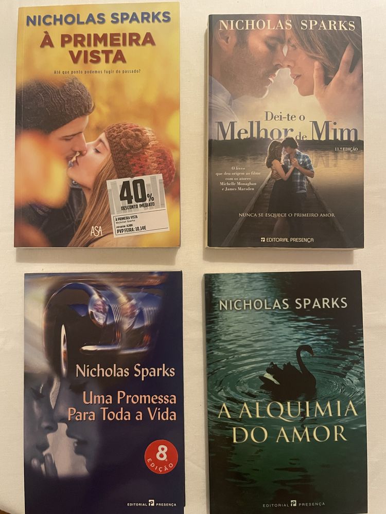 Best sellers do Nicholas Spark