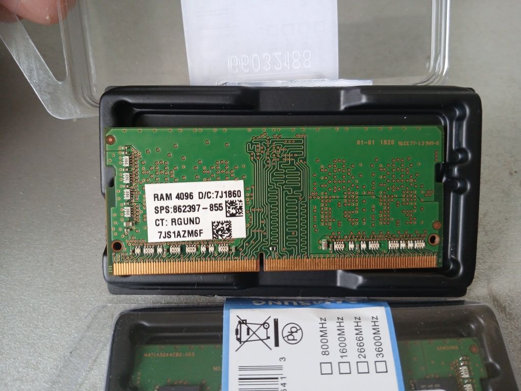 Память DDR4 4GB 2666MHz SO-DIMM - 2 штуки
