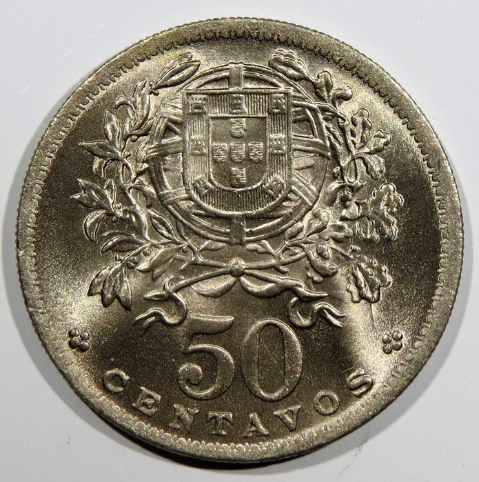 Republica Portuguesa 50 Centavos 1951 e 1955 7€ e 6€