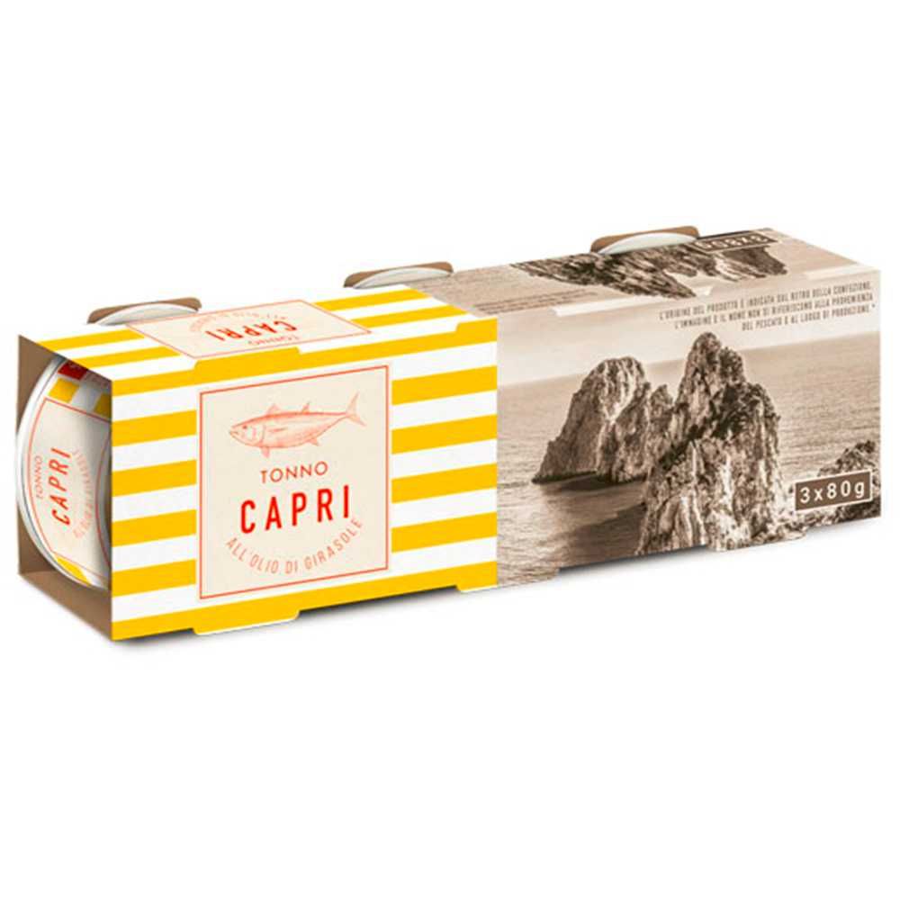 Тунець Capri в Cоняшниковій олії, 240 г (3шт*80 г)
