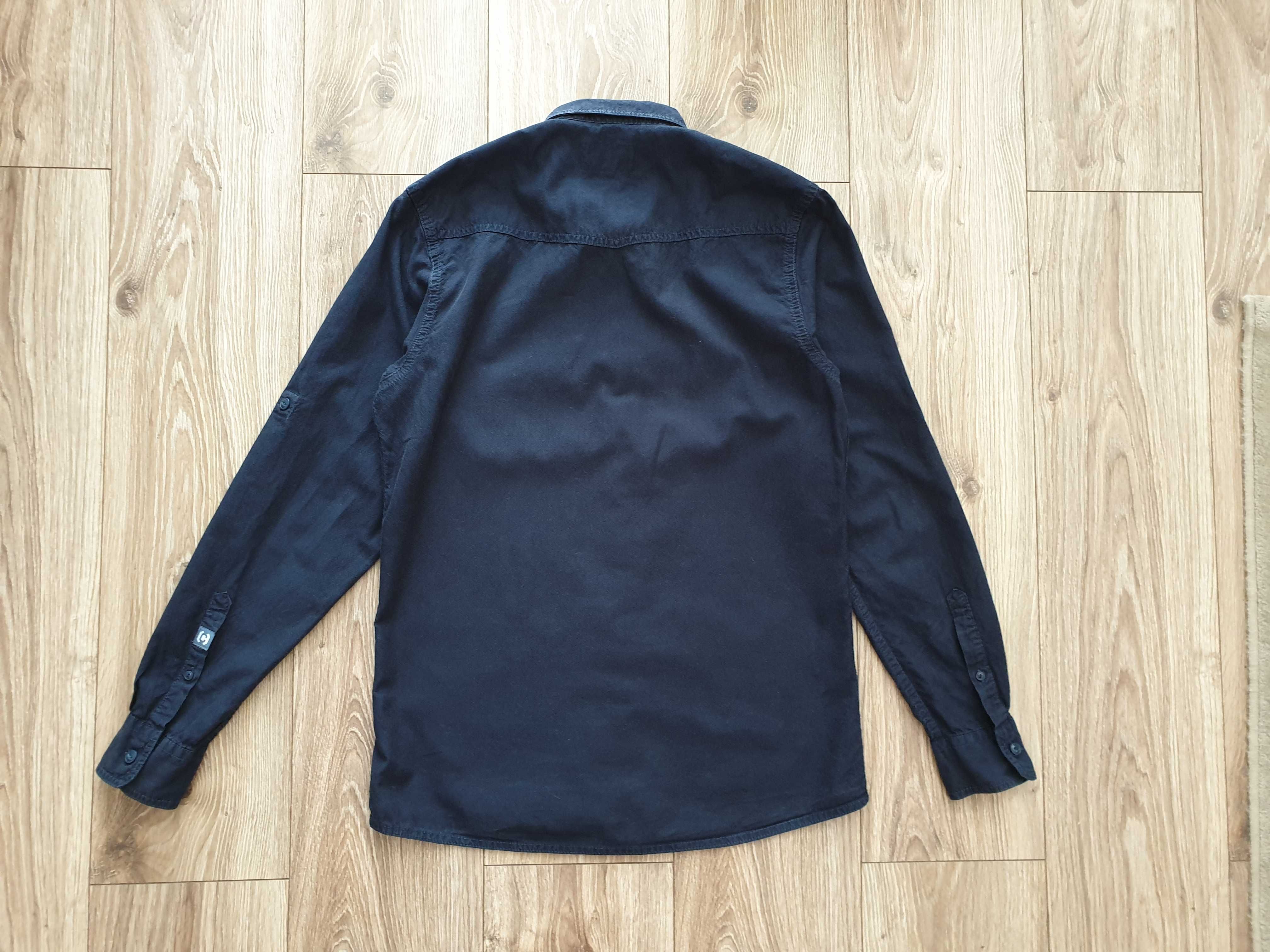 Granatowa koszula Cropp fason slim fit r.M