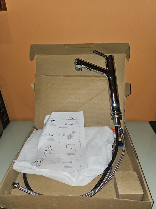 Torneira misturadora CREA Alto Torneira de banheiro alongada com 3 fun