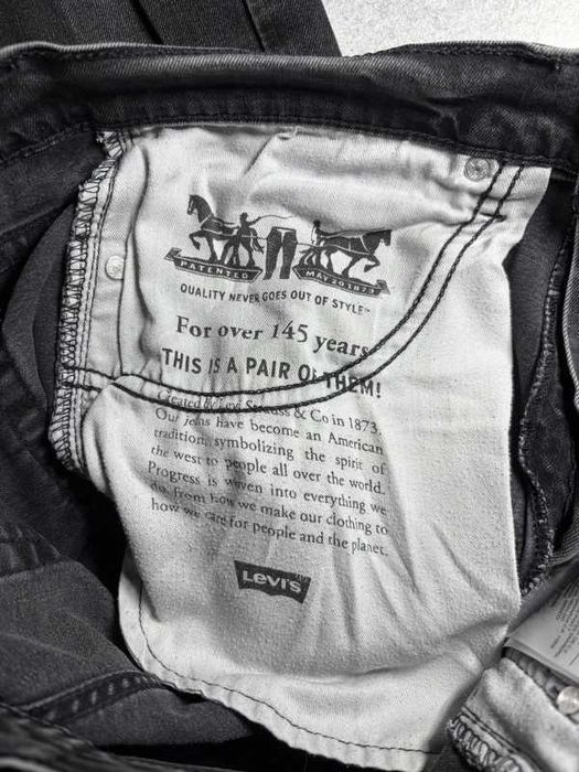 Levi’s 512 Spodnie Jeans W34 L34 Czarne Slim Fit