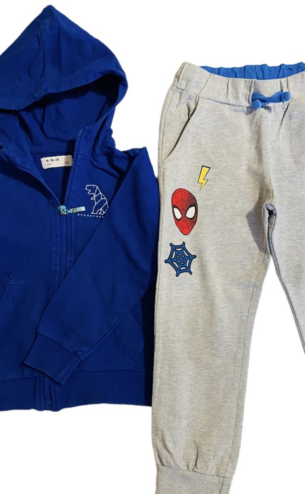 Zestaw bluza spodnie dla chlopczyka spiderman 5.10.15 bawełna kaptur