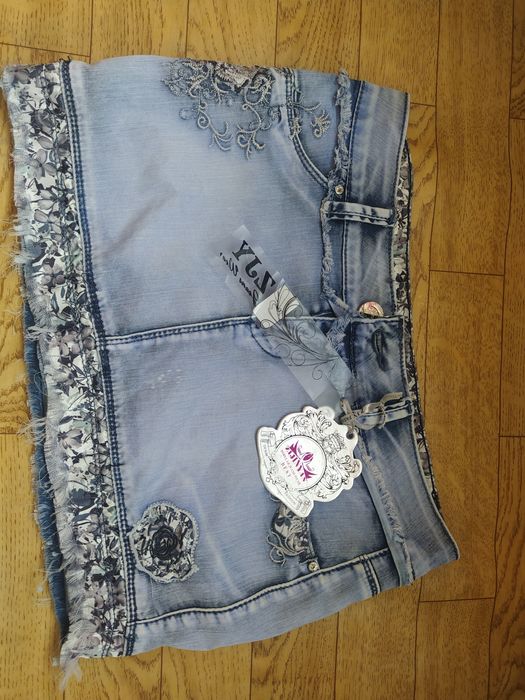 Юбка джинсовая мини