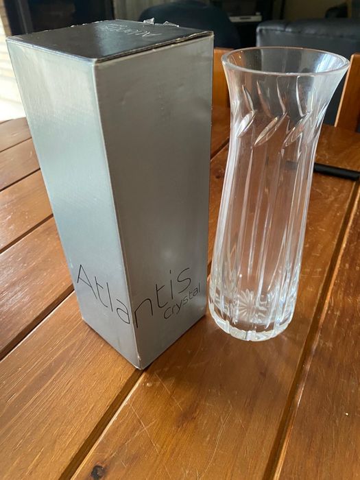 Jarra de cristal “Atlantis Crystal” 23 cm – Nova, com caixa