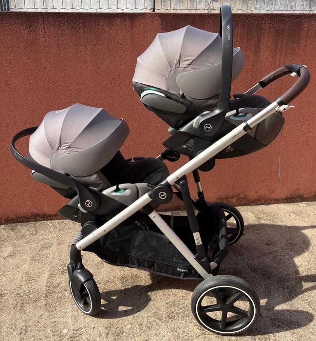 Carrinho Cybex Gaselle S + 2Assentos + 2Cadeiras auto (ovos)
