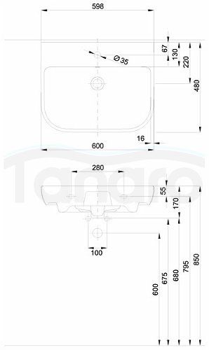 2x umywalka KOŁO TRAFFIC 60cm (używane jak nowe!)